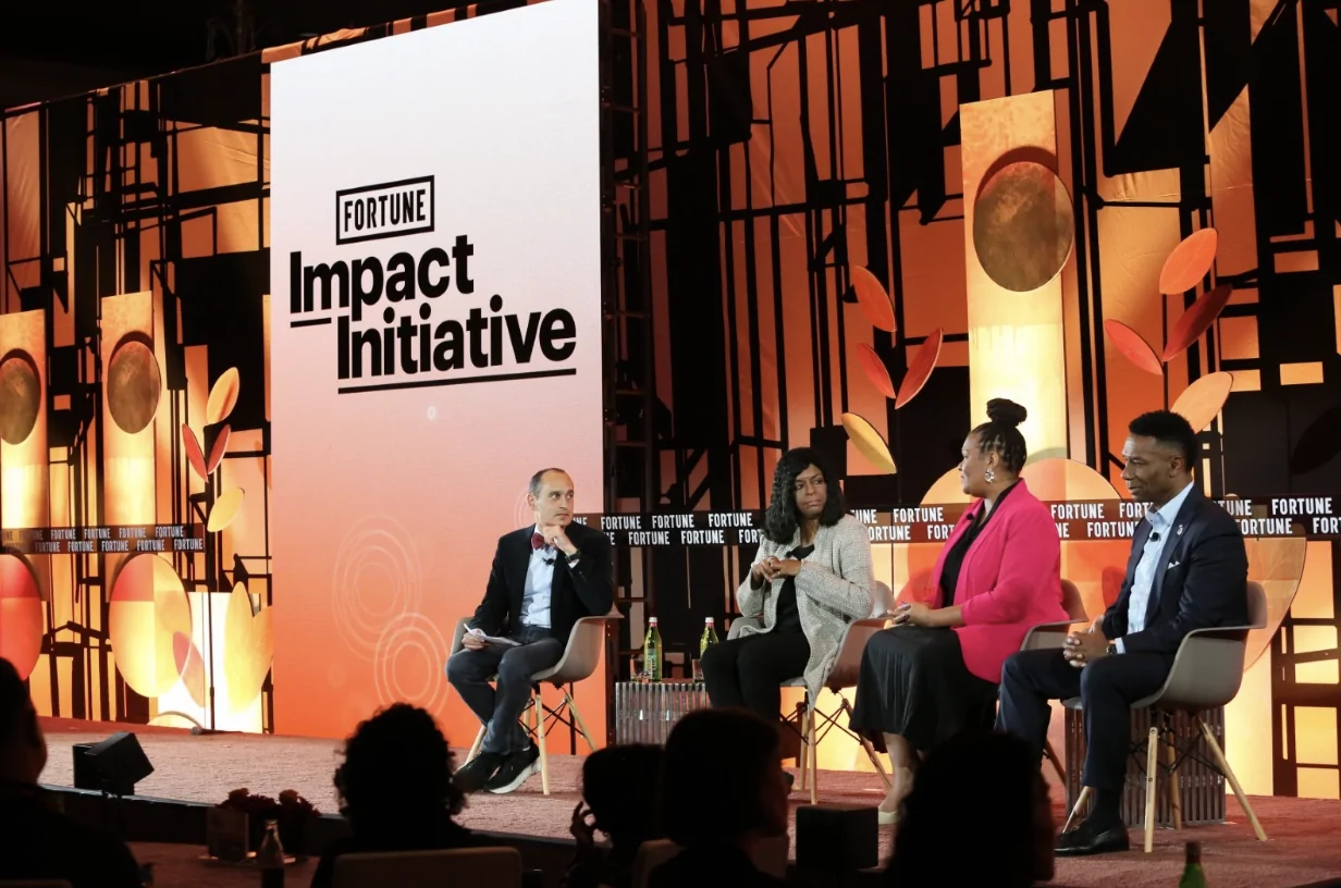 OneTen CEO, Debbie Dyson, on a panel with other leaders for the Fortune Impact Initiative.